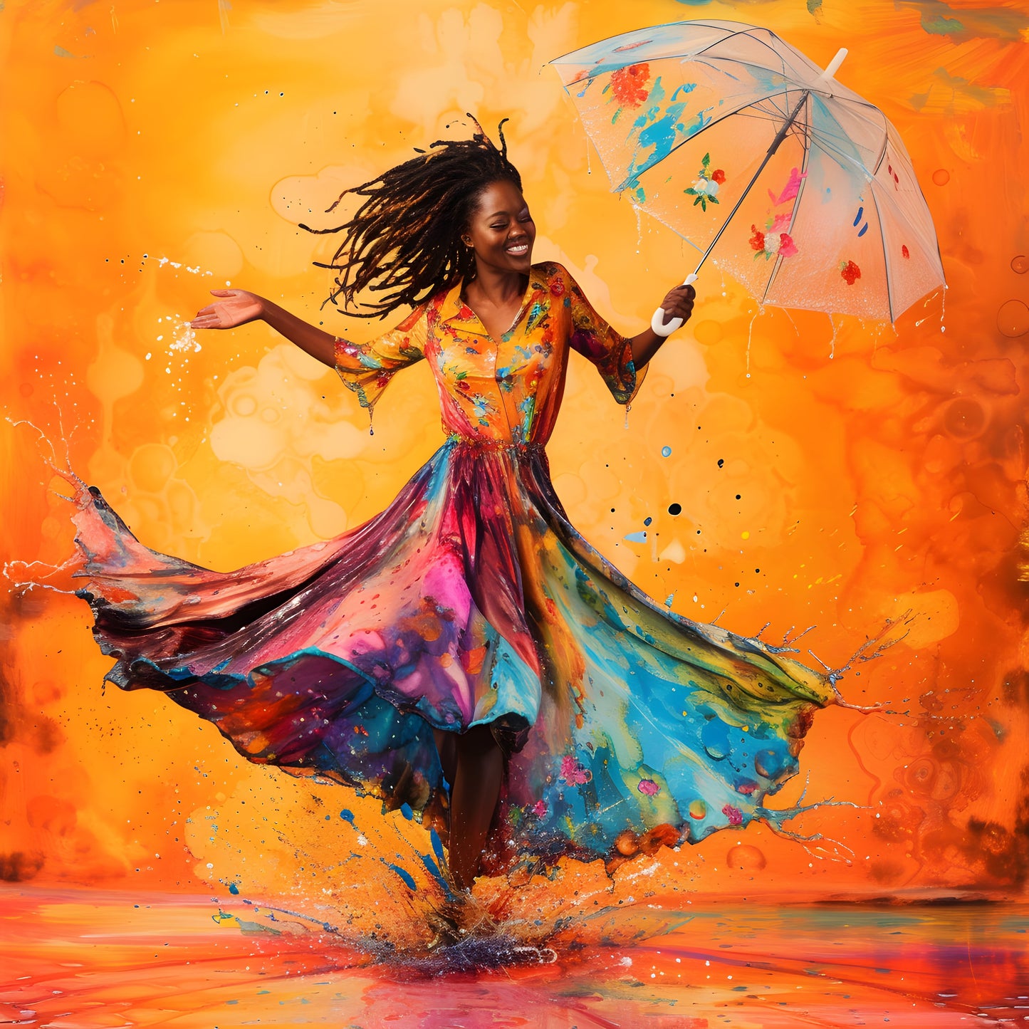 „Sunshine Dance“ – Modernes Wandbild voller Energie Print Home Print Home