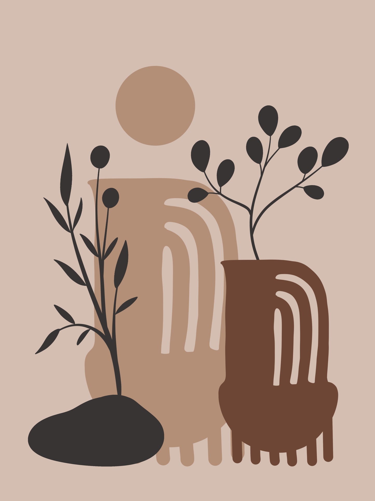 "Silent Mask" – Abstraktes Porträt in Weiß & Grau mit Struktur-Optik Print Home Print Home