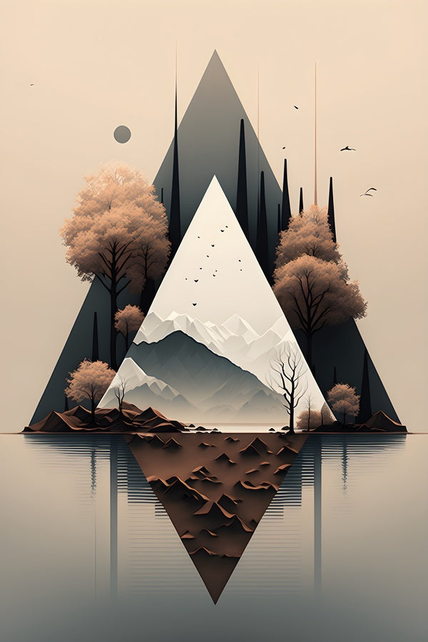 "Zarte Nuancen" – Minimalistische Line-Art mit abstrakten Farbakzenten Print Home Print Home