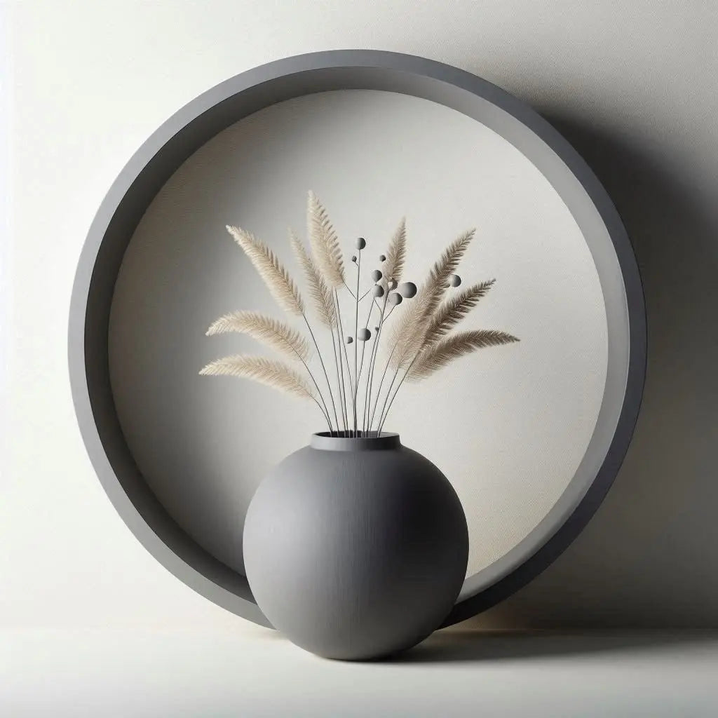 Vase „Aura“ – Minimalistische Designvase mit skulpturalem Ring - Print Home