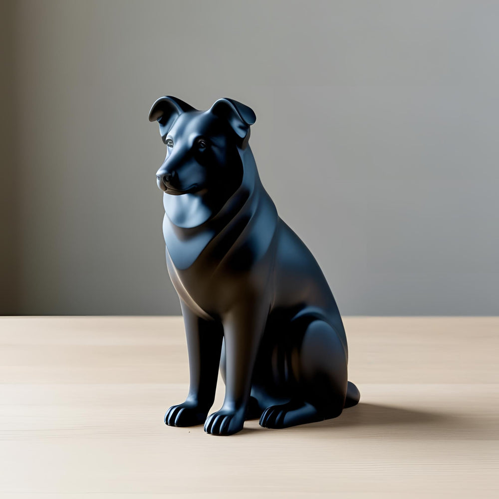 SILUETT Hund Hunde Skulptur als Umrisslinie aus PLA, Ansicht 4