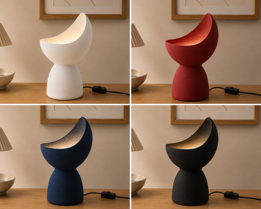 LUNIS – Organische Design Tischlampe aus dem 3D-Drucker | E14