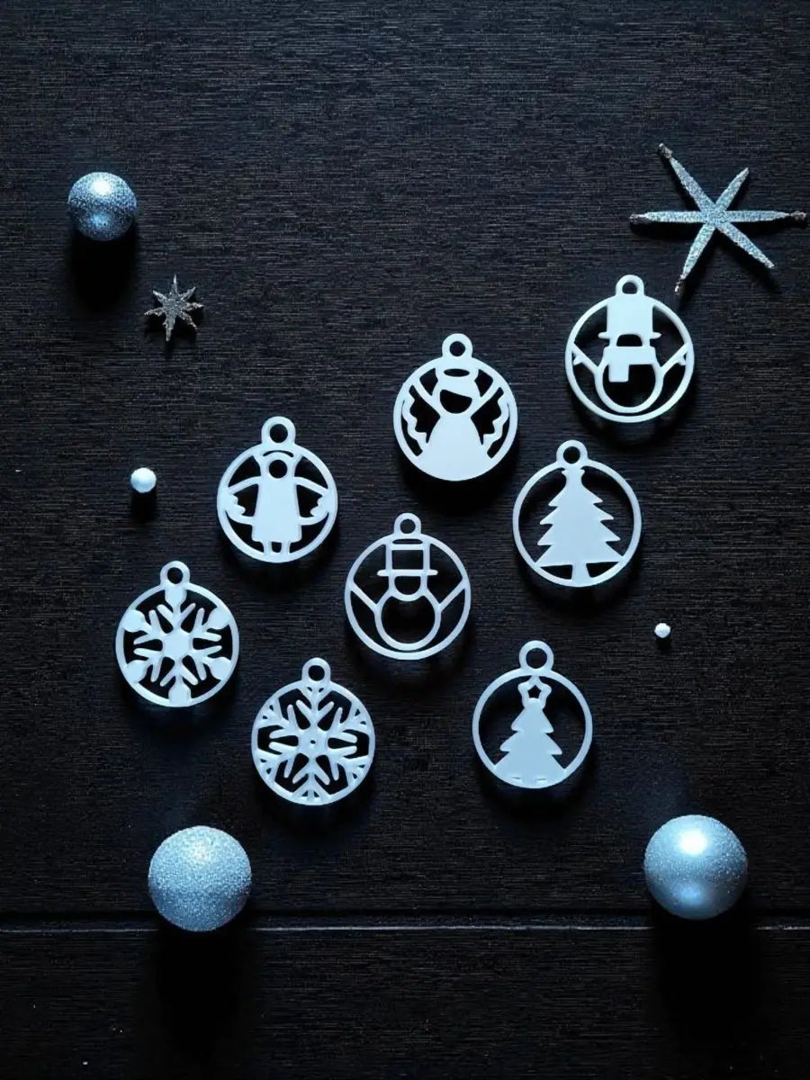 Weihnachtsanhänger-Set Festlicher Glanz - Print Home