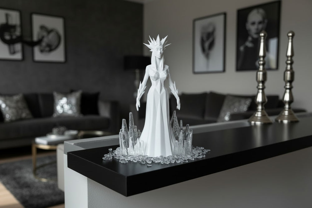 VINTERDRÖM abstrakte Winter-Skulptur aus PLA, Ansicht 4