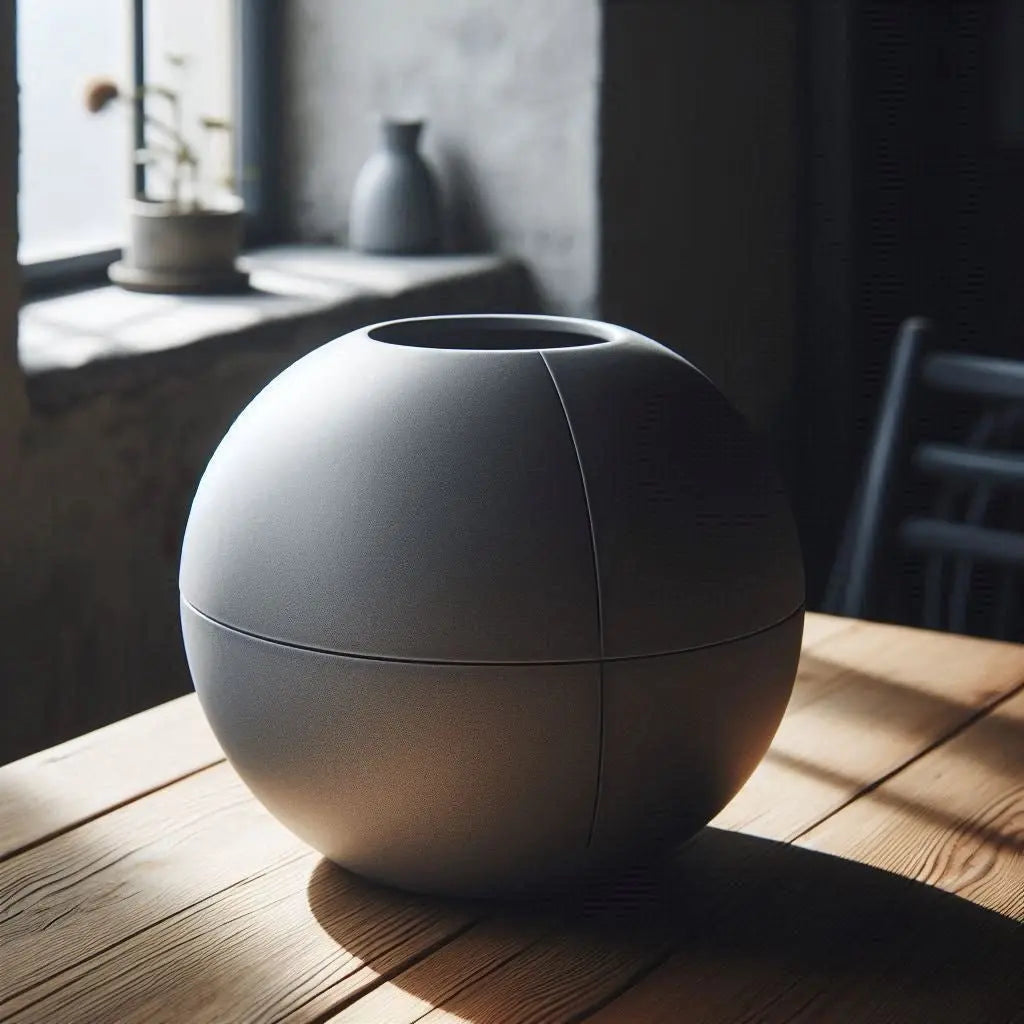 Vase „Intersect“ – Runde Designvase mit markanter Linienstruktur - Print Home