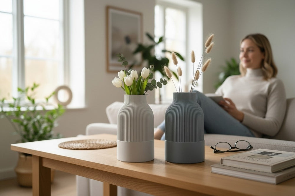 JAPANDI Vase im skandinavisch-japanischen Stil aus PLA, Ansicht 4
