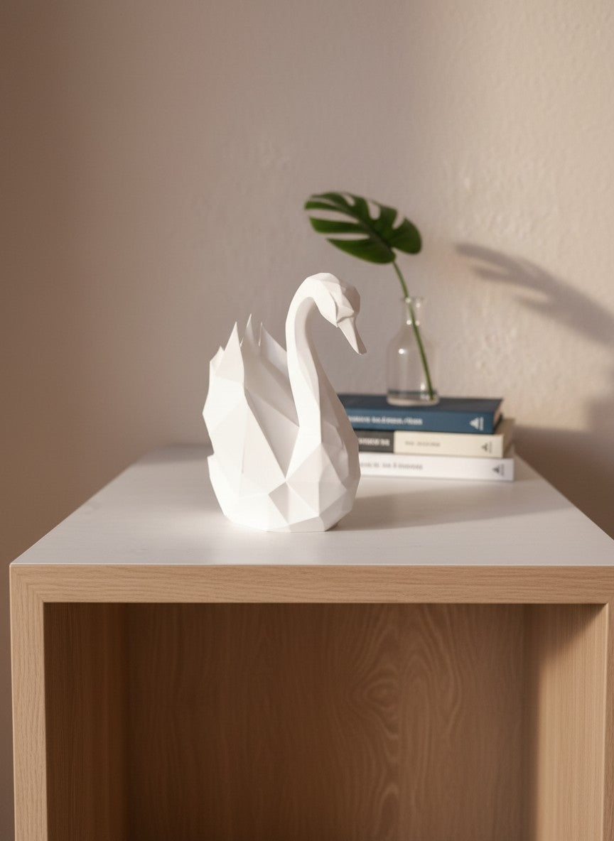's Heike-Schwanl Schwan Skulptur aus PLA, Ansicht 7