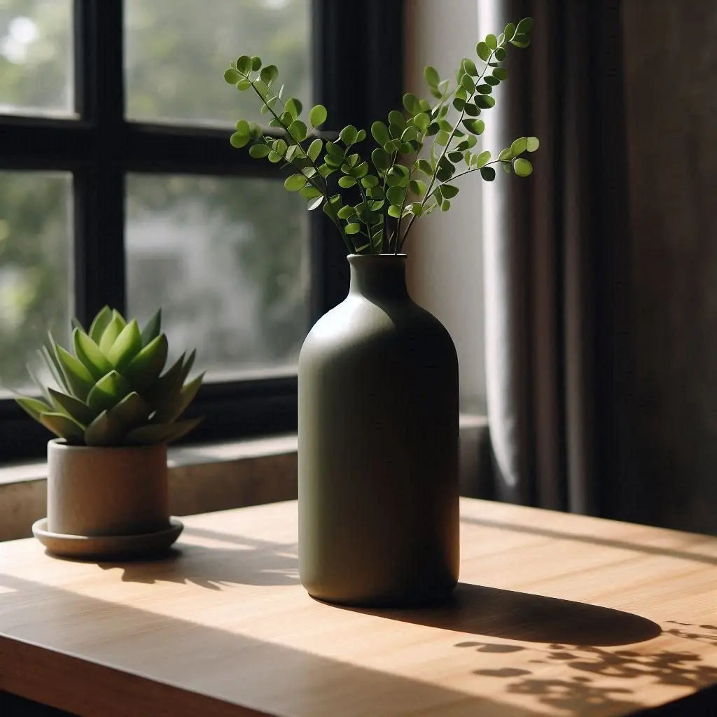Vase „Nomad“ – Minimalistische Designvase mit Feldflaschen-Silhouette - Print Home