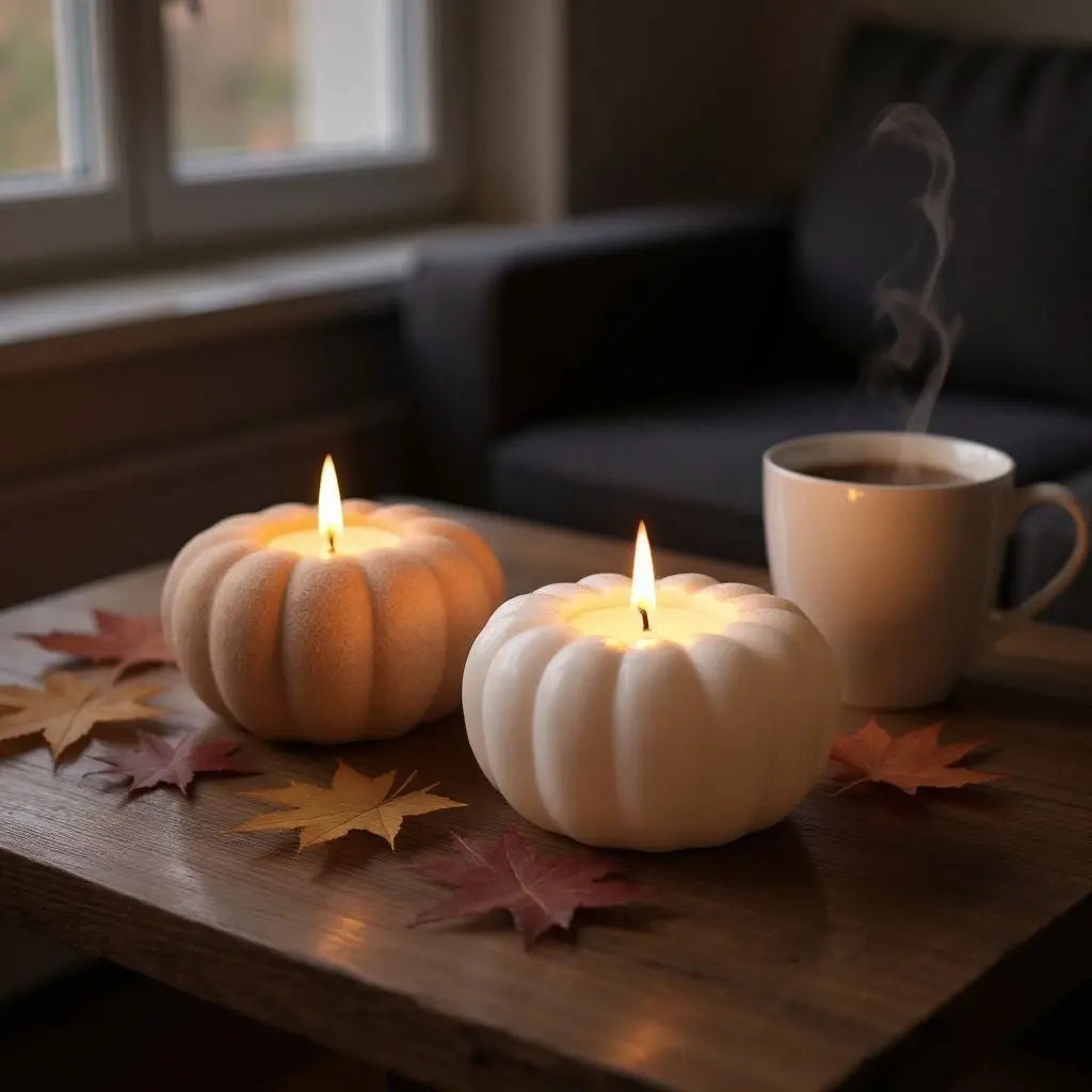 Deko-Kürbis „Autumn Glow“ – Stilvoller Teelichthalter für herbstliche Gemütlichkeit - Print Home