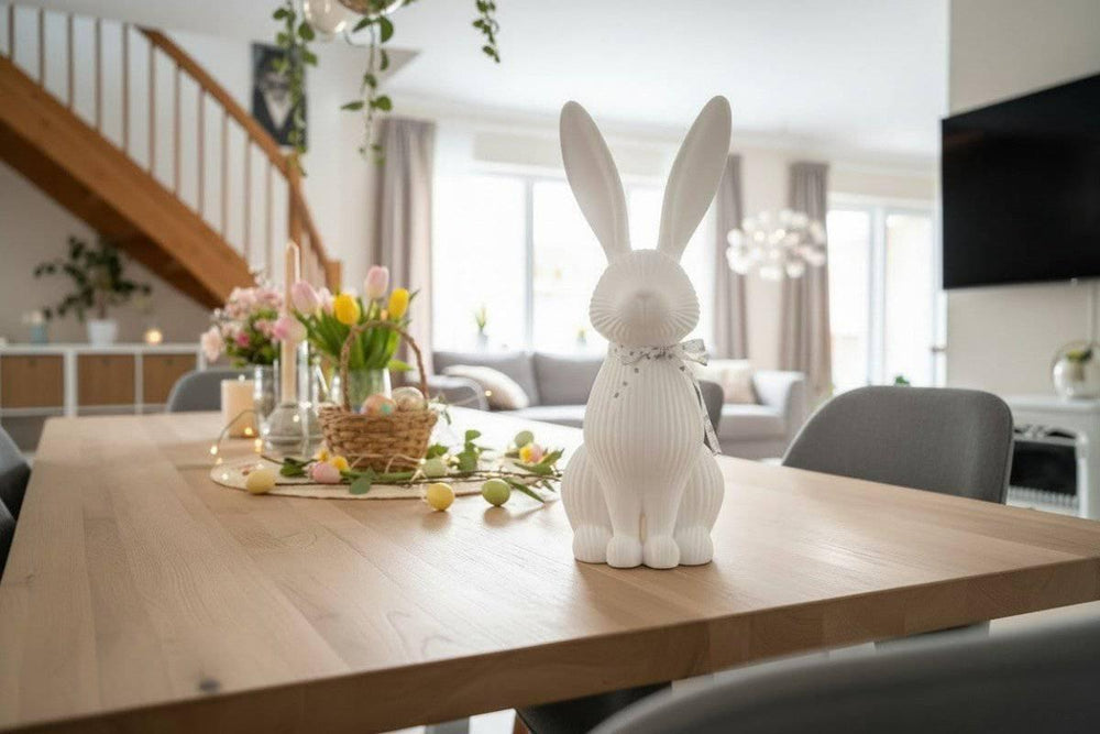 Deko-Hase „Scandi Spring“ – Moderne Osterfigur - Print Home
