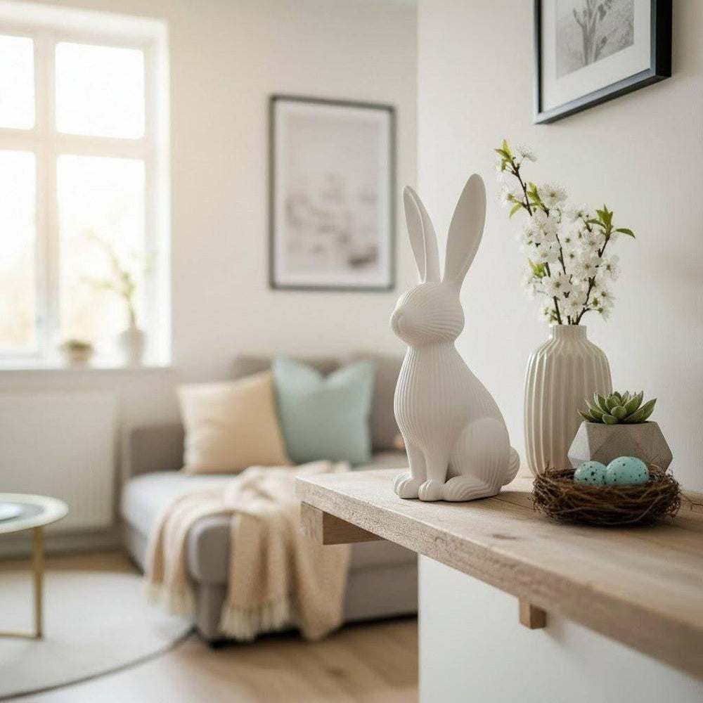 Deko-Hase „Scandi Spring“ – Moderne Osterfigur - Print Home