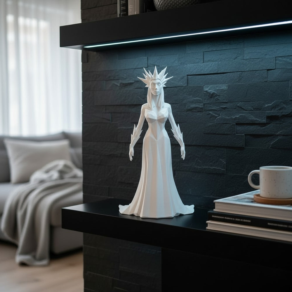 VINTERDRÖM abstrakte Winter-Skulptur aus PLA, Produktansicht