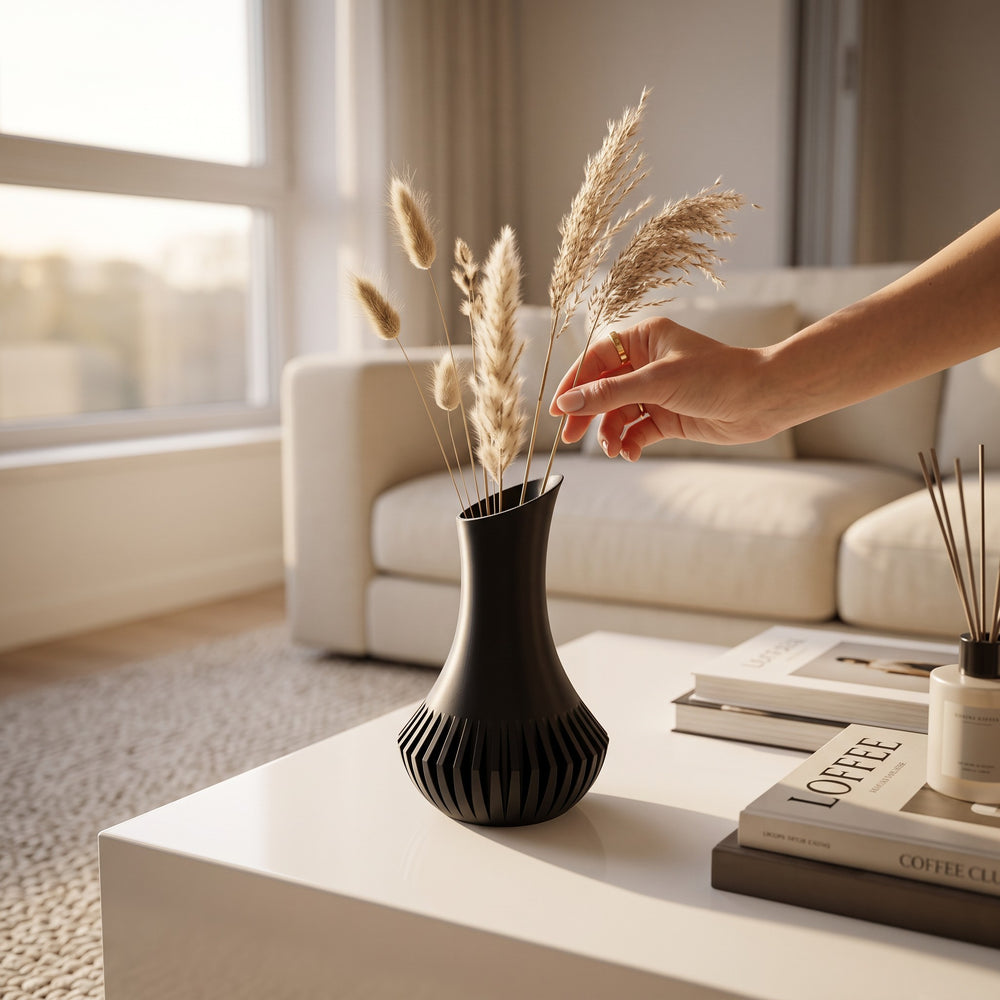 SKULPTUR Vän skulpturale Vase aus PLA, Detailansicht