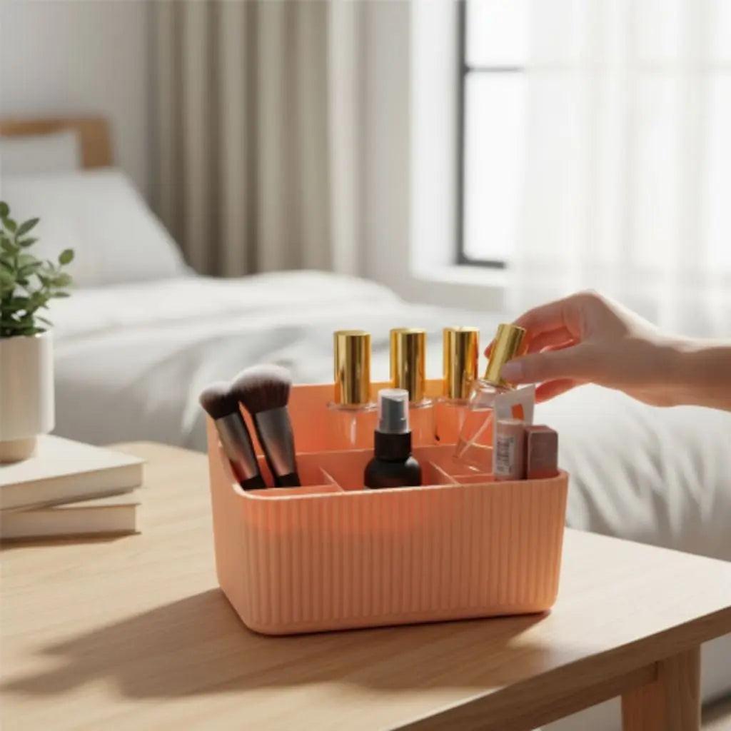 Riva – Geriffelter Make-up Organizer mit 6 Fächern - Print Home