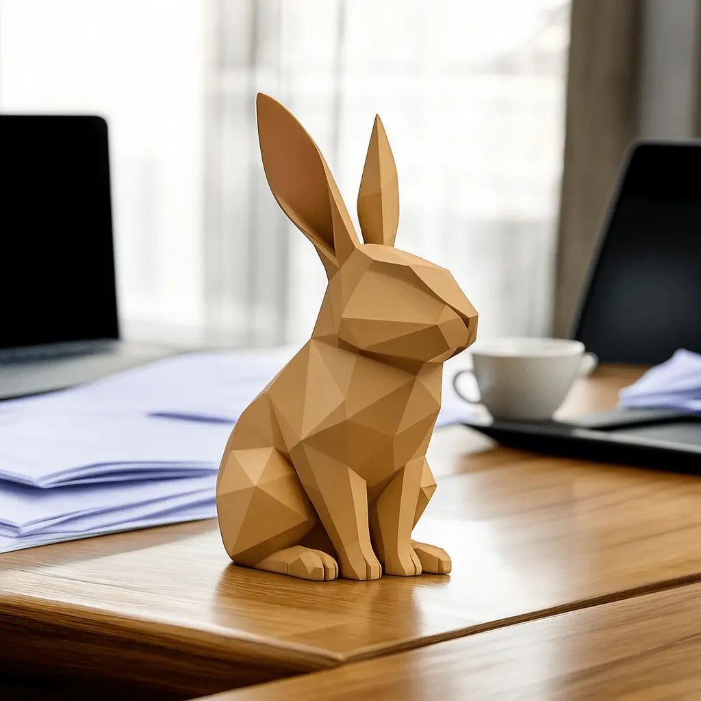 MÖRBY Minimalistisches Low-Poly-Kaninchen - Print Home