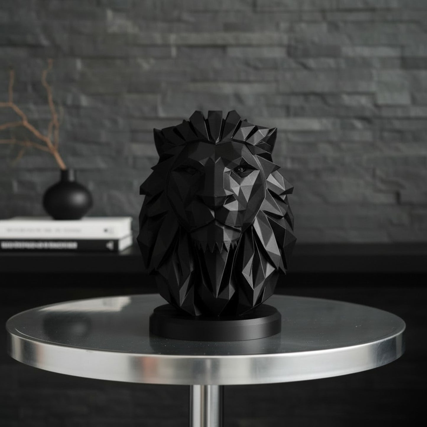 OLE – Moderne Löwen Büste in Schwarz oder Weiß | Design Dekofigur