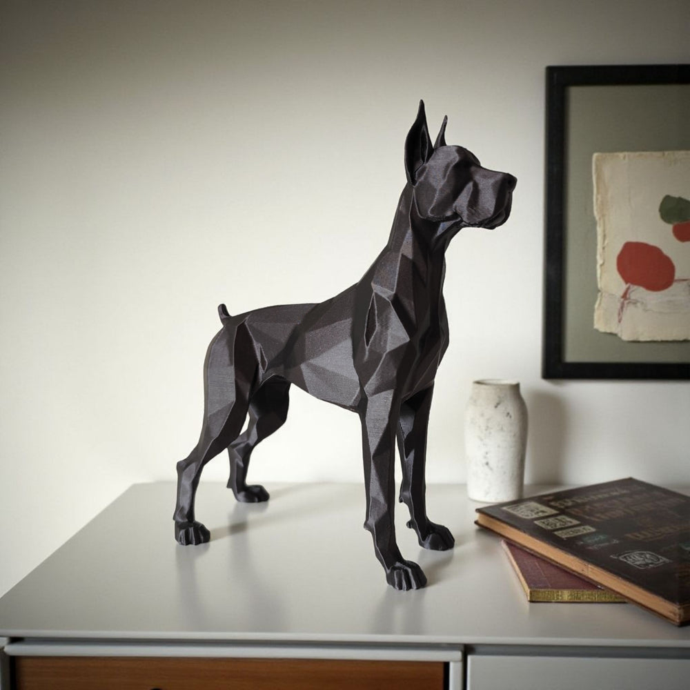 's Große Hundl Hunde Skulptur aus PLA, Produktansicht