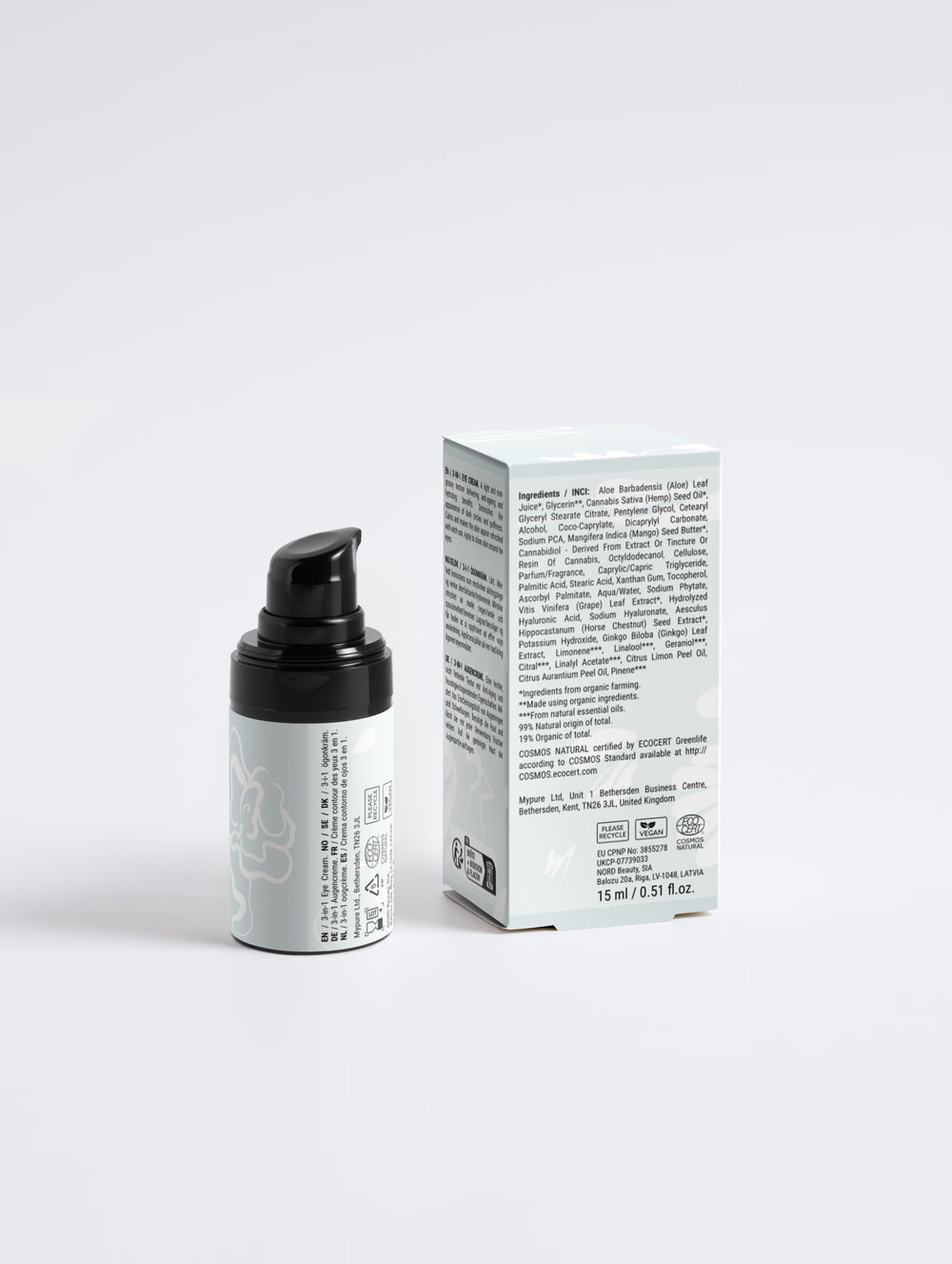 3-in-1 Augencreme mit Pumpspender-Applikator