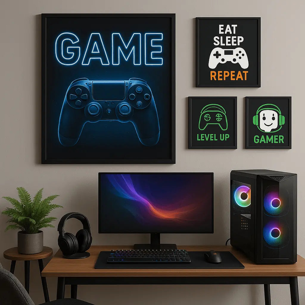 Level Up – Gaming Art - Print Home