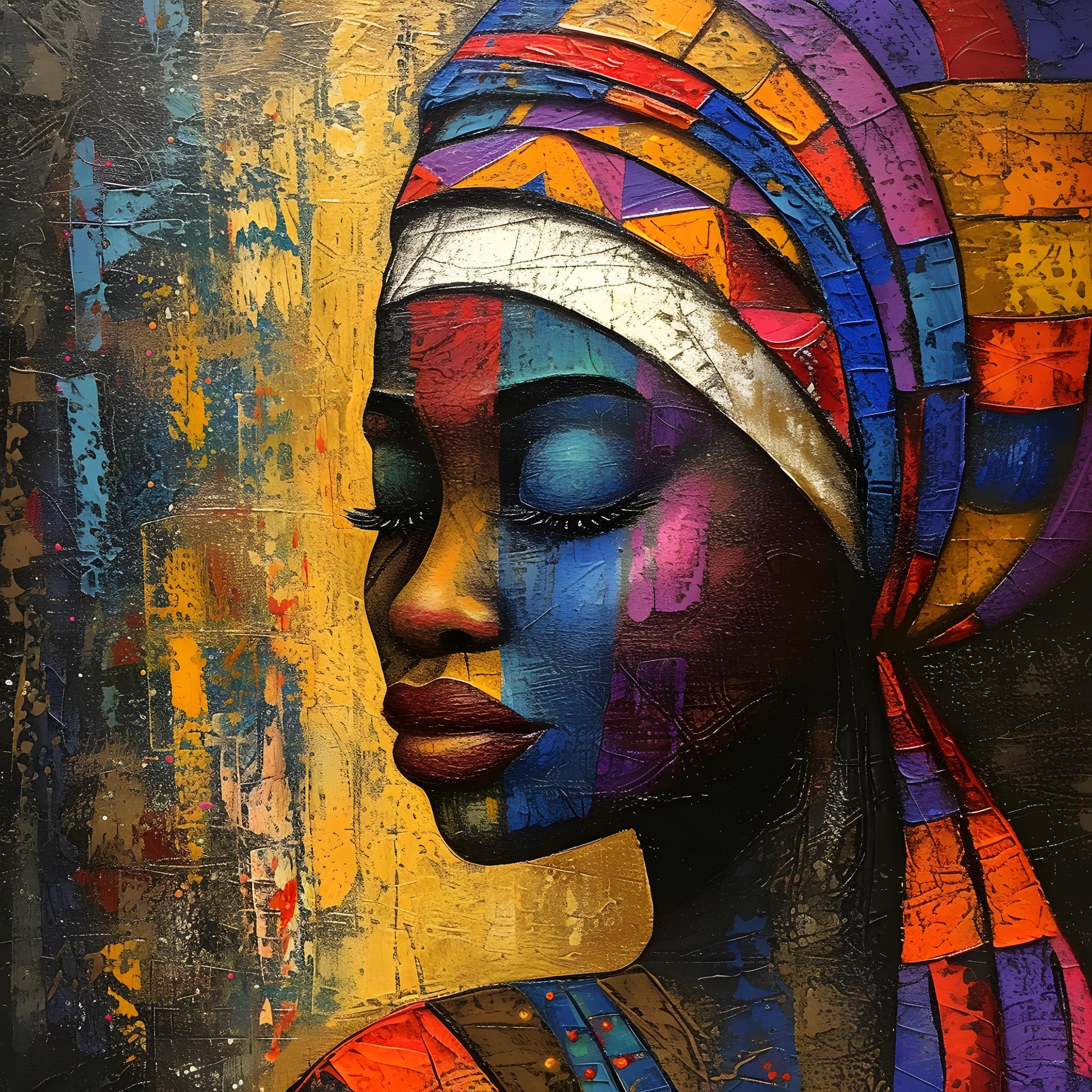 „African Grace“ – Moderner Kunstdruck in leuchtenden Farben Print Home  Print Home