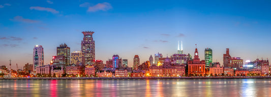 „City Lights“ – XXL Panorama-Wandbild für modernes Wohnen Print Home  Print Home