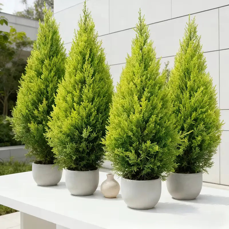 Künstliche Zypressenpflanze – ca. 50 cm | Realistische Kunstpflanze für Innen & Außen (einzeln, ohne Topf) - Print Home