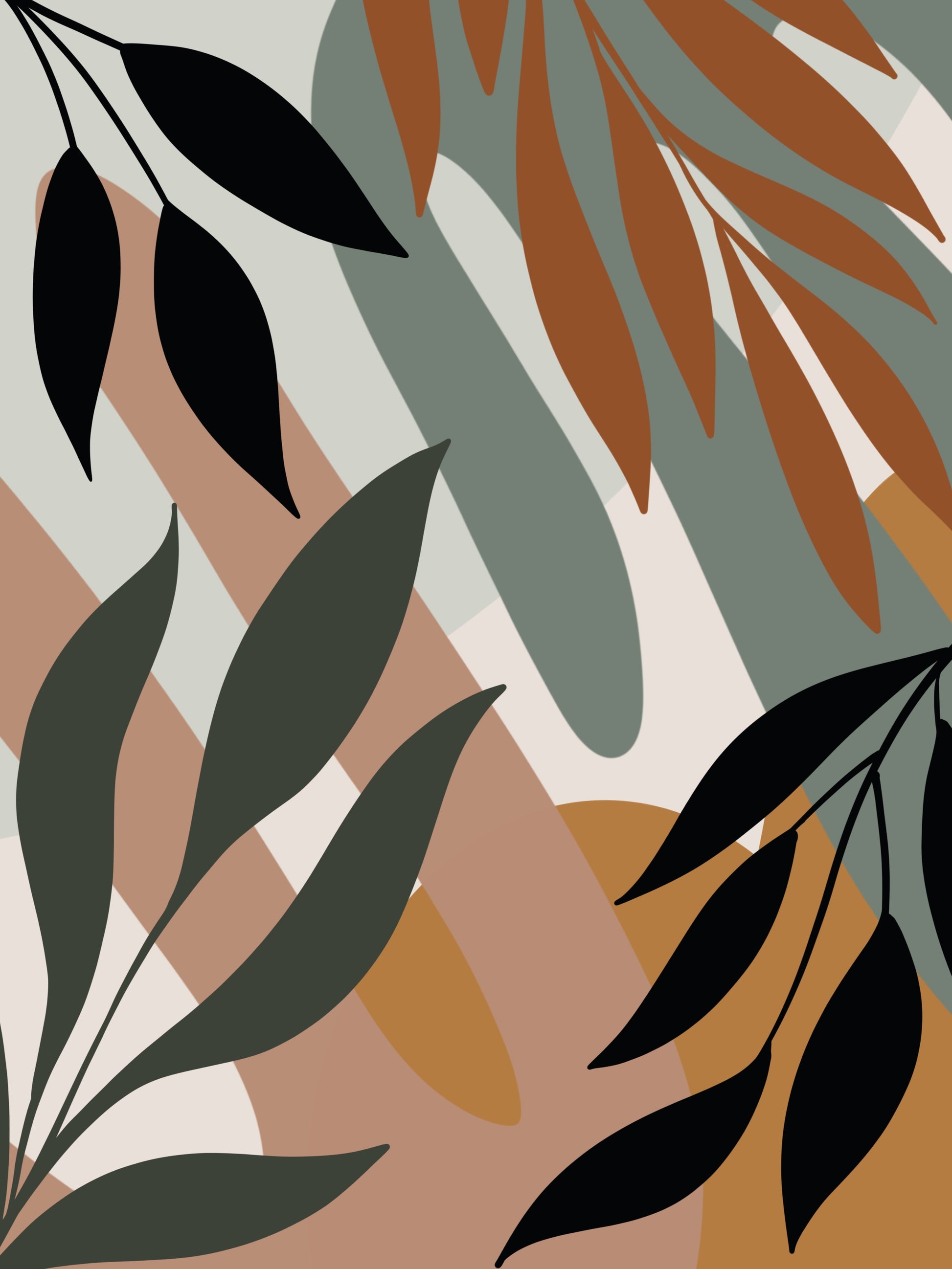 "Zarte Nuancen" – Minimalistische Line-Art mit abstrakten Farbakzenten Print Home  Print Home