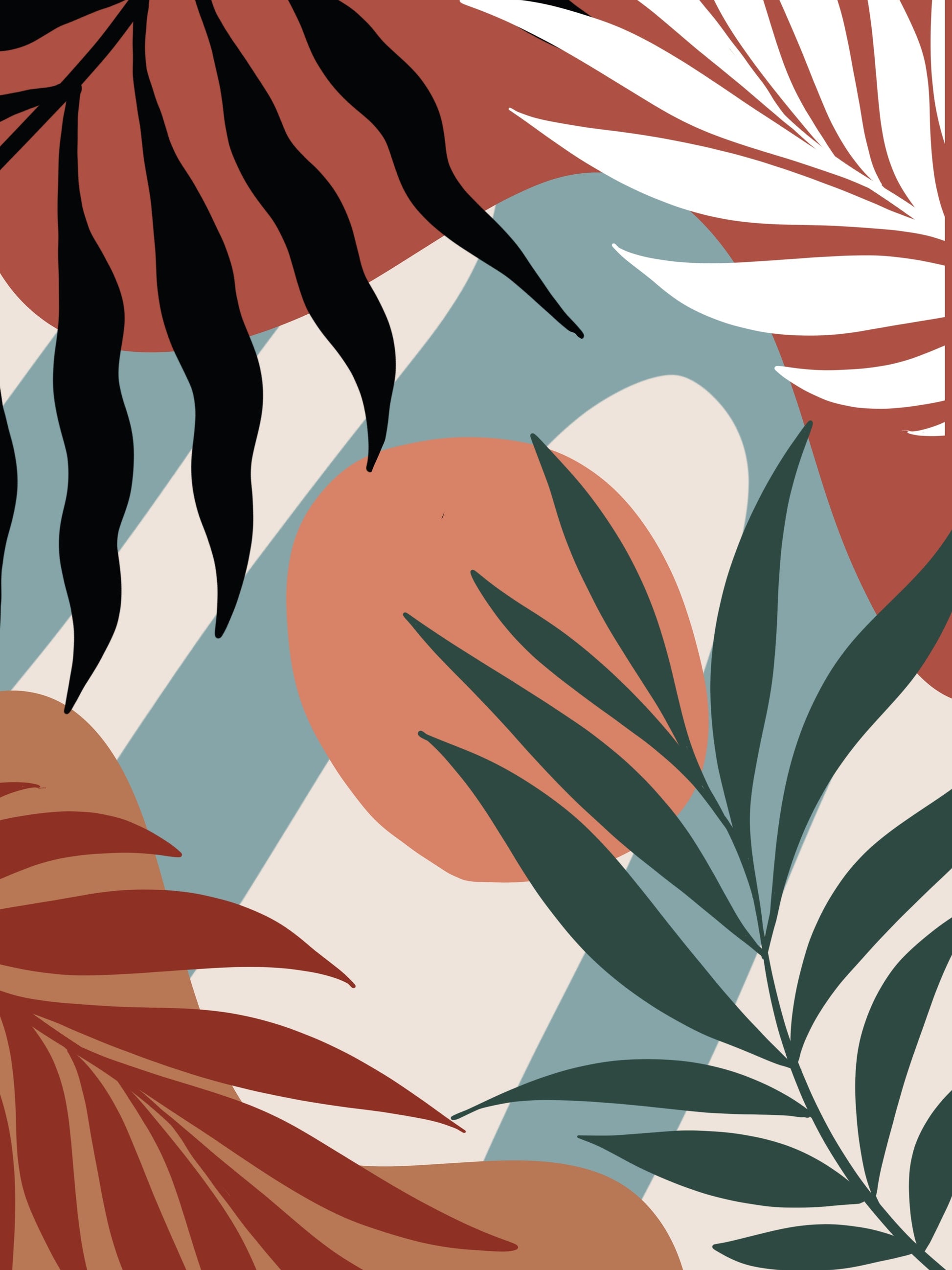 „Terracotta Garden“ – Modernes Wandbild-Trio Print Home  Print Home