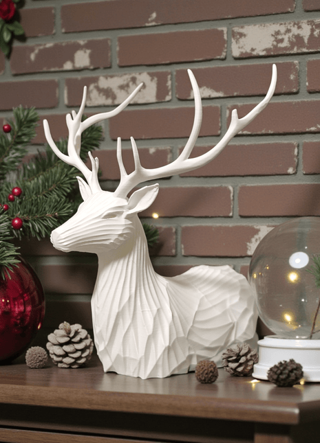 Minimalistische Hirsch-Büste Winter Stag