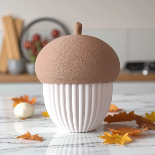 LED-Tischleuchte „Golden Autumn“ – Stilvolle Eichel-Lampe im Skandi-Design - Print Home