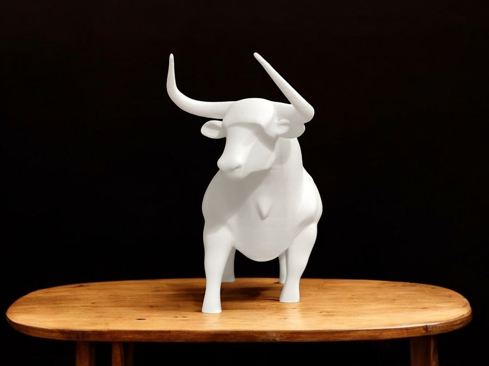 Alpen-Stier Stier Skulptur aus PLA, weitere Ansicht
