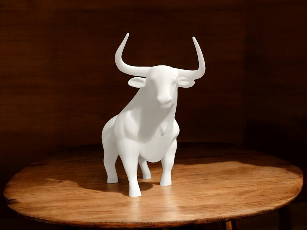 Alpen-Stier Stier Skulptur aus PLA, Ansicht 4