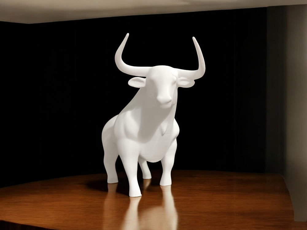 Alpen-Stier Stier Skulptur aus PLA, Detailansicht