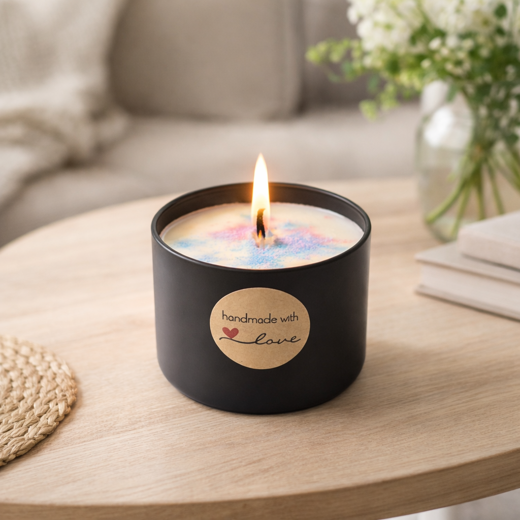 Limited Edition Osterkerze – Handmade Duftkerze im mattschwarzen Glas