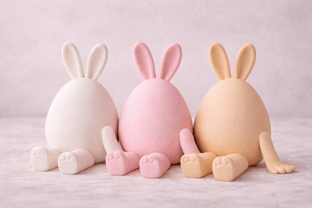 Deko Hasen „Pastel Family“ – Modernes Osterhasen - Print Home