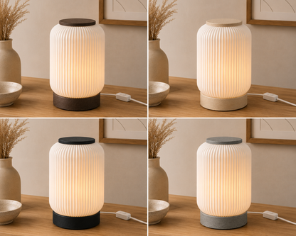 LINEARIS – Geriffelte Design Tischlampe aus dem 3D-Drucker | Flache LED