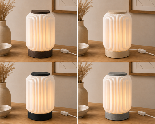 LINEARIS – Geriffelte Design Tischlampe aus dem 3D-Drucker | Flache LED