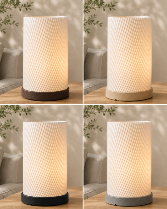 TWIST – Spiral-Design Tischlampe aus dem 3D-Drucker | Flache LED