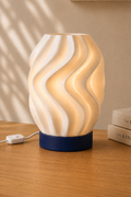 WAVE – Organische Wellen Tischlampe aus dem 3D-Drucker | Flache LED