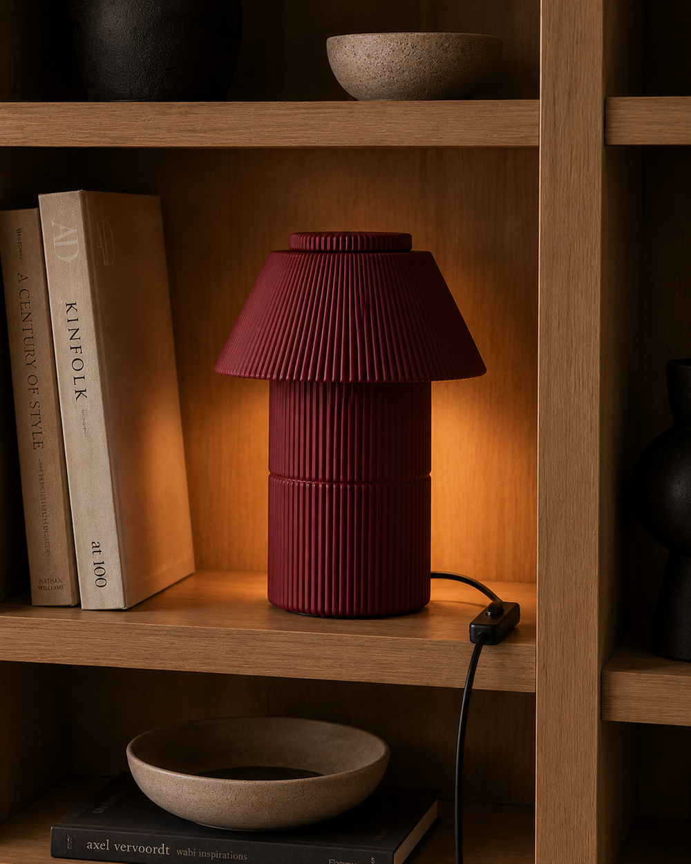 PLISSEA – Plissee Design Tischlampe aus dem 3D-Drucker | E14 / E27