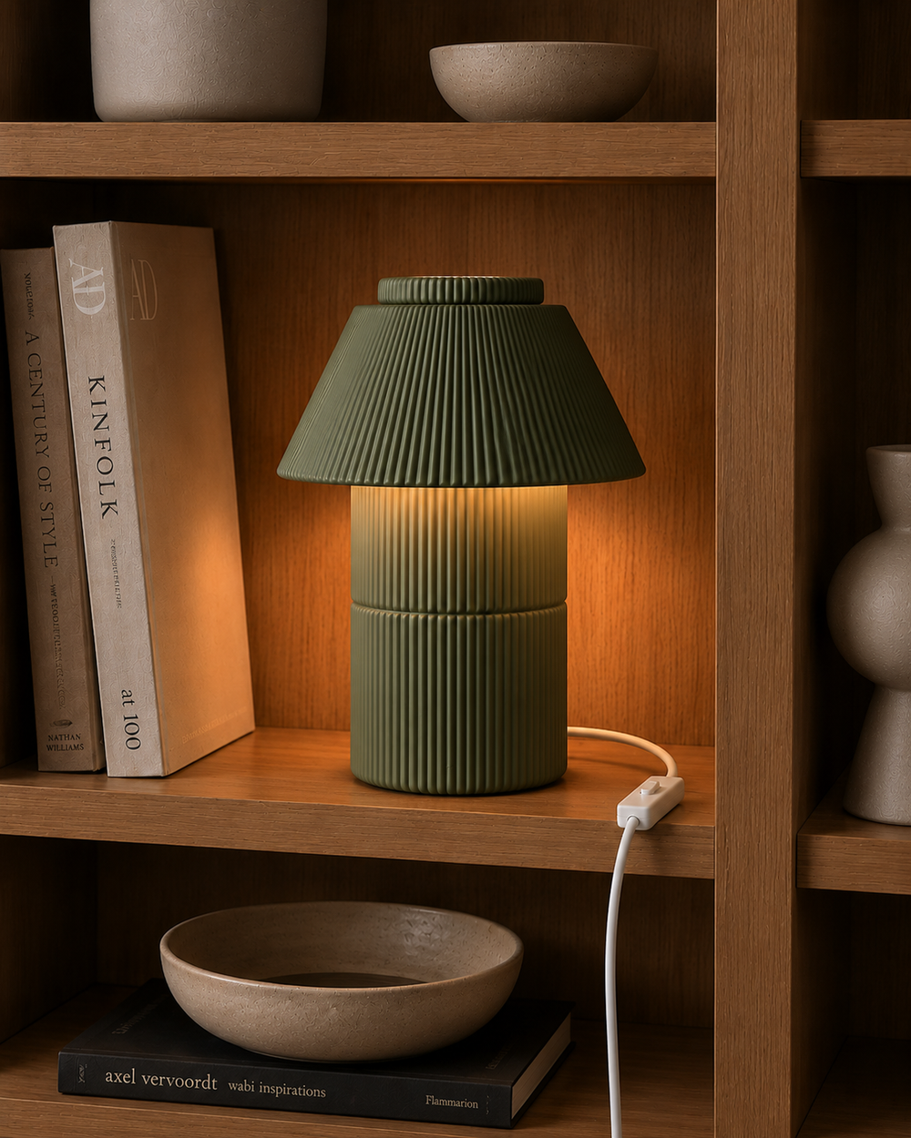 PLISSEA – Plissee Design Tischlampe aus dem 3D-Drucker | E14 / E27