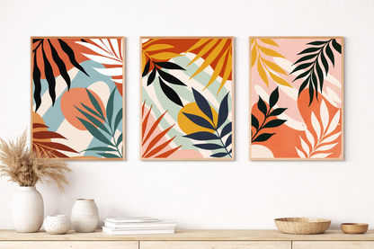 „Terracotta Garden“ – Modernes Wandbild-Trio Print Home  Print Home