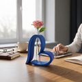 Herz-Vase Modern Art – Komplett-Set mit Licht & Rose - Print Home