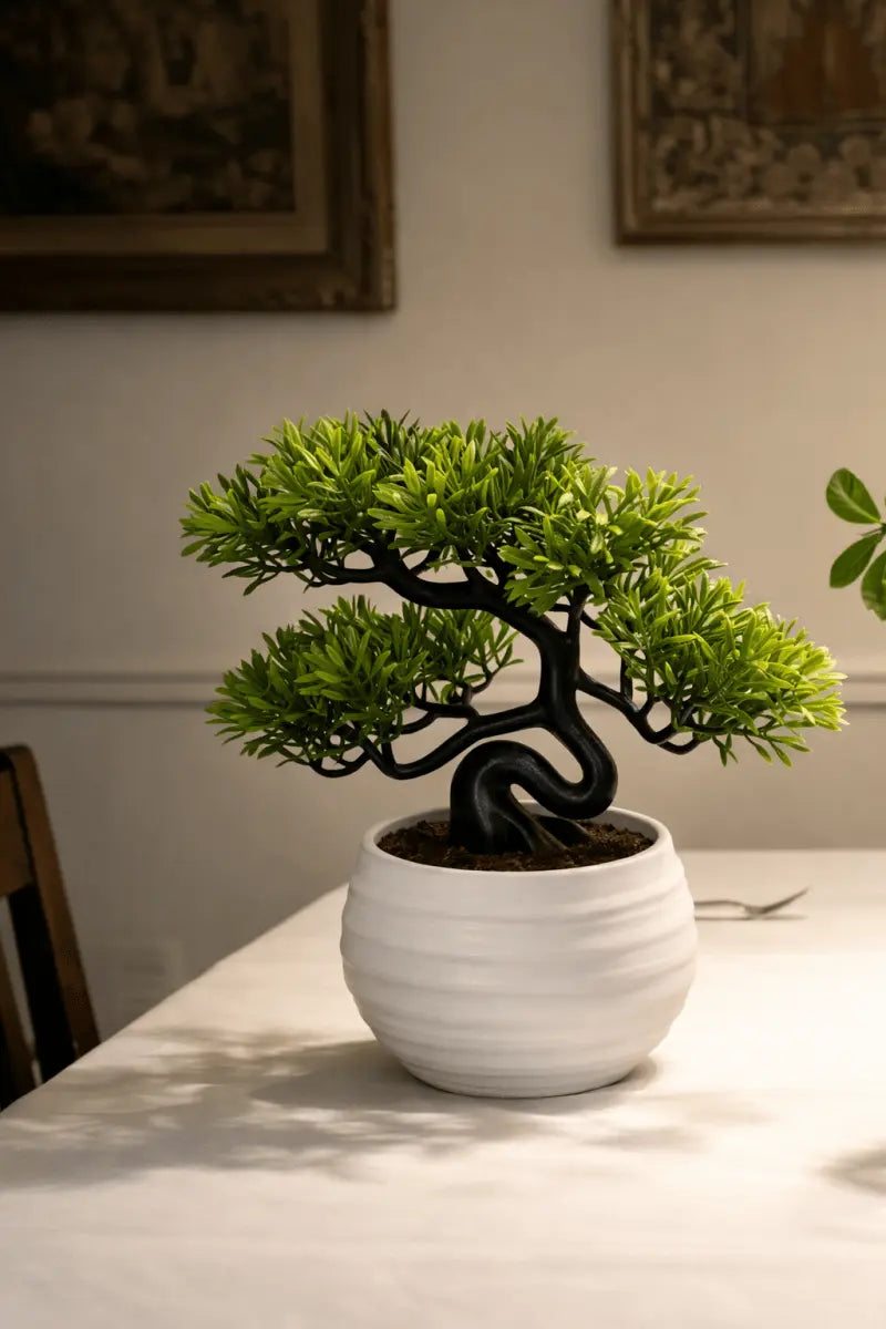 Künstlicher Bonsai im Keramiktopf – Realistische Tisch- & Wohnraumdeko - Print Home