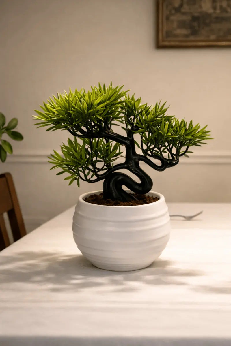 Künstlicher Bonsai im Keramiktopf – Realistische Tisch- & Wohnraumdeko - Print Home
