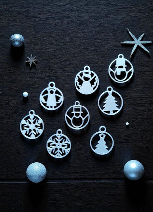 Weihnachtsanhänger-Set Festlicher Glanz