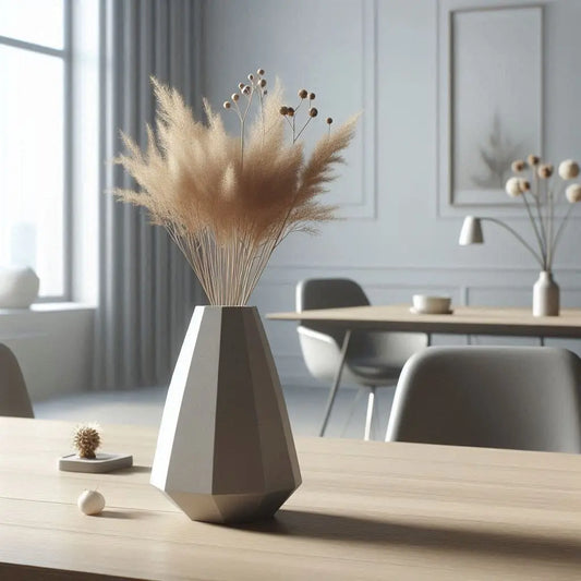 Vase „Deca“ – Minimalistische Designvase mit zehn Facetten - Print Home