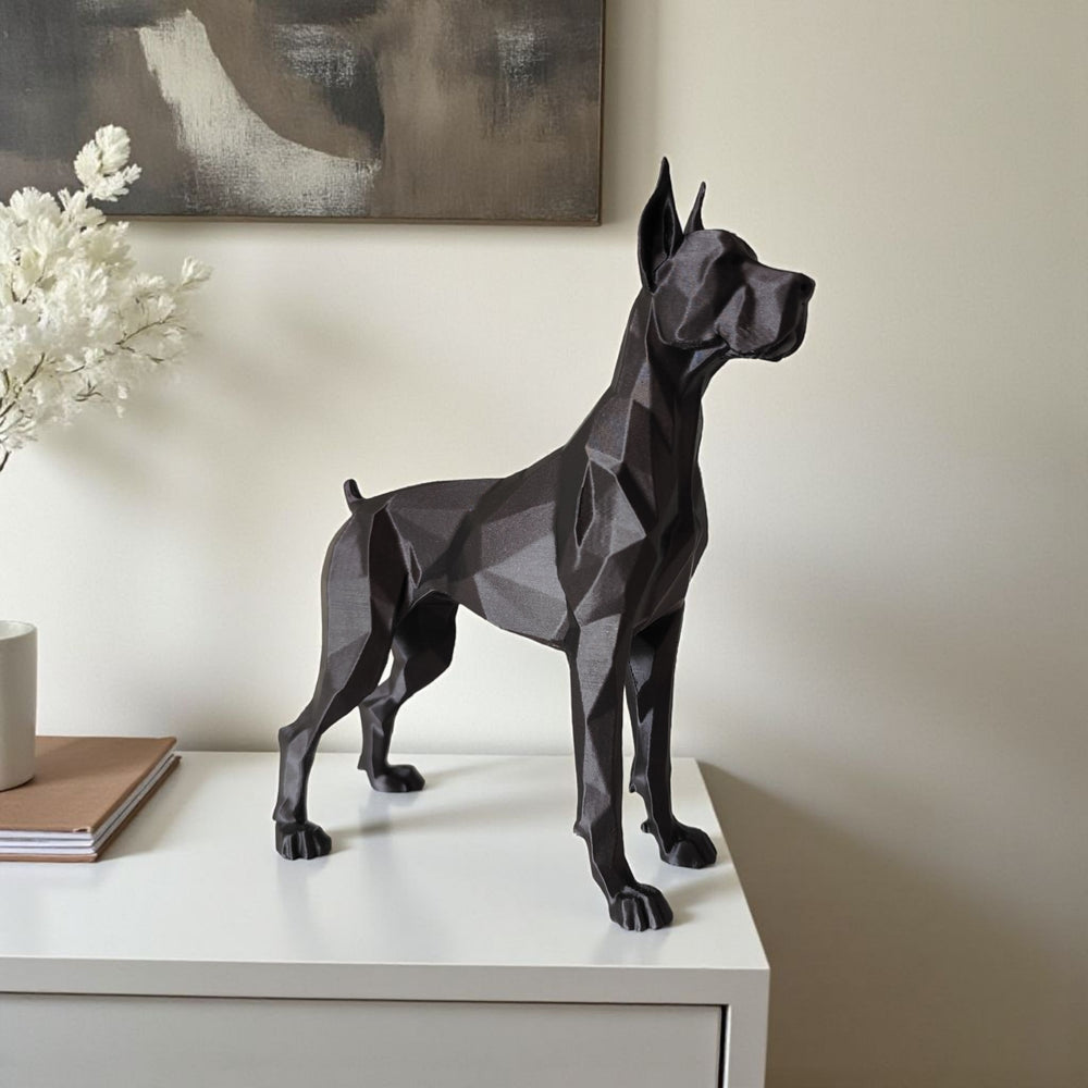 's Große Hundl Hunde Skulptur aus PLA, Detailansicht