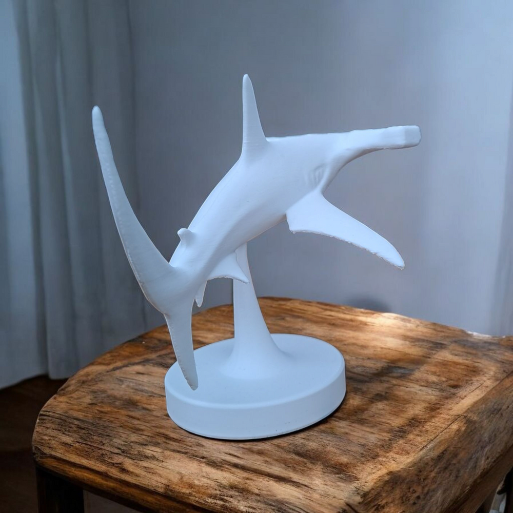Gletscher-Fischl Fisch Skulptur aus PLA, weitere Ansicht