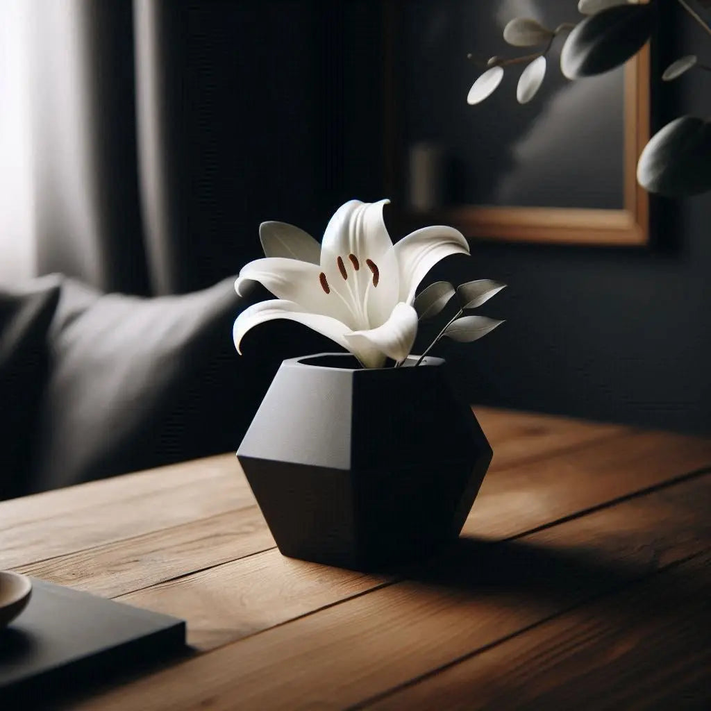 Vase „Jawohl“ – Facettierte Designvase mit klarer Geometrie - Print Home